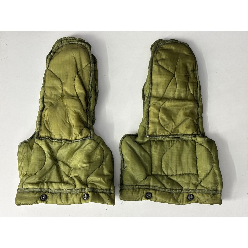 US Military Quilted Liner Extreme Cold Weather Mittens Green Small Army Arctic